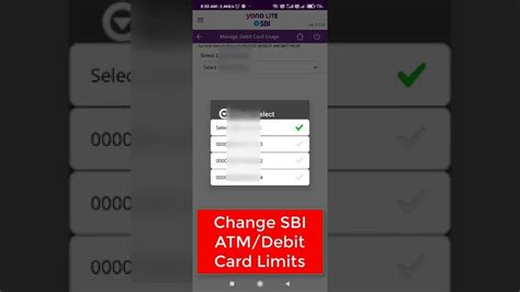 sbi debit card manage usage